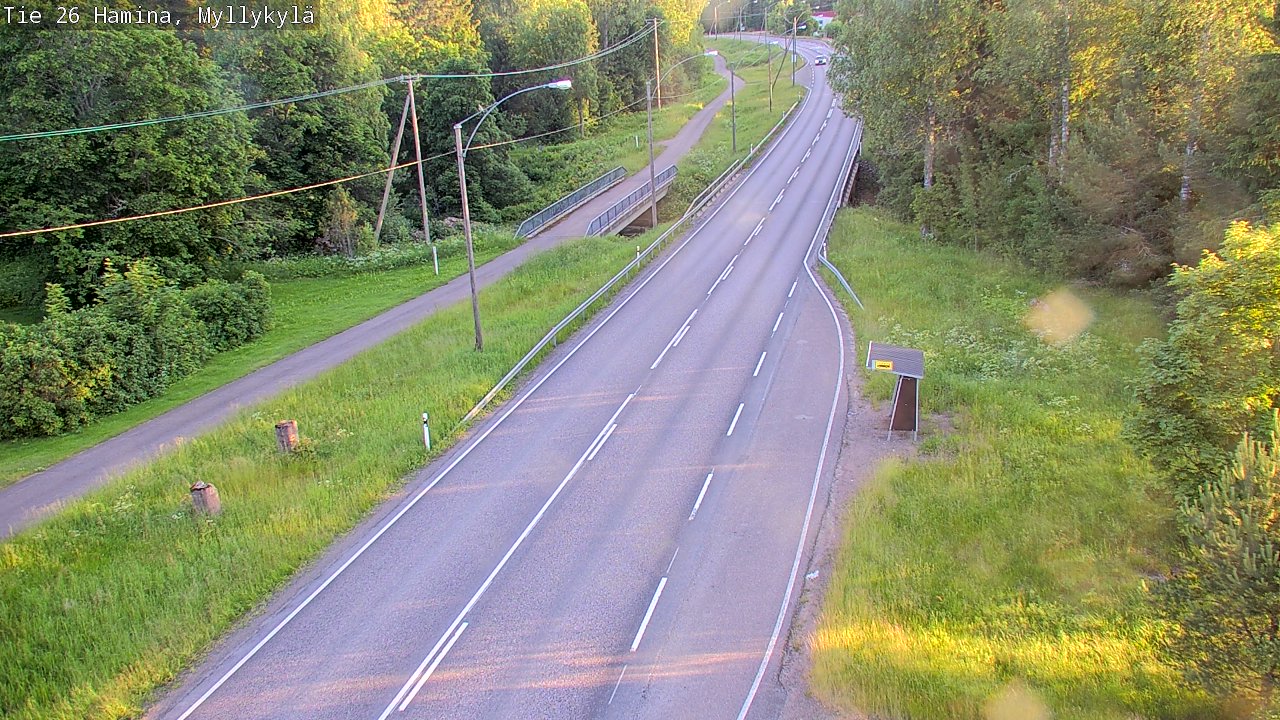 Weather Camera Image Väg 26 Hamina, Myllykylä, Hamina, Kymenlaakso