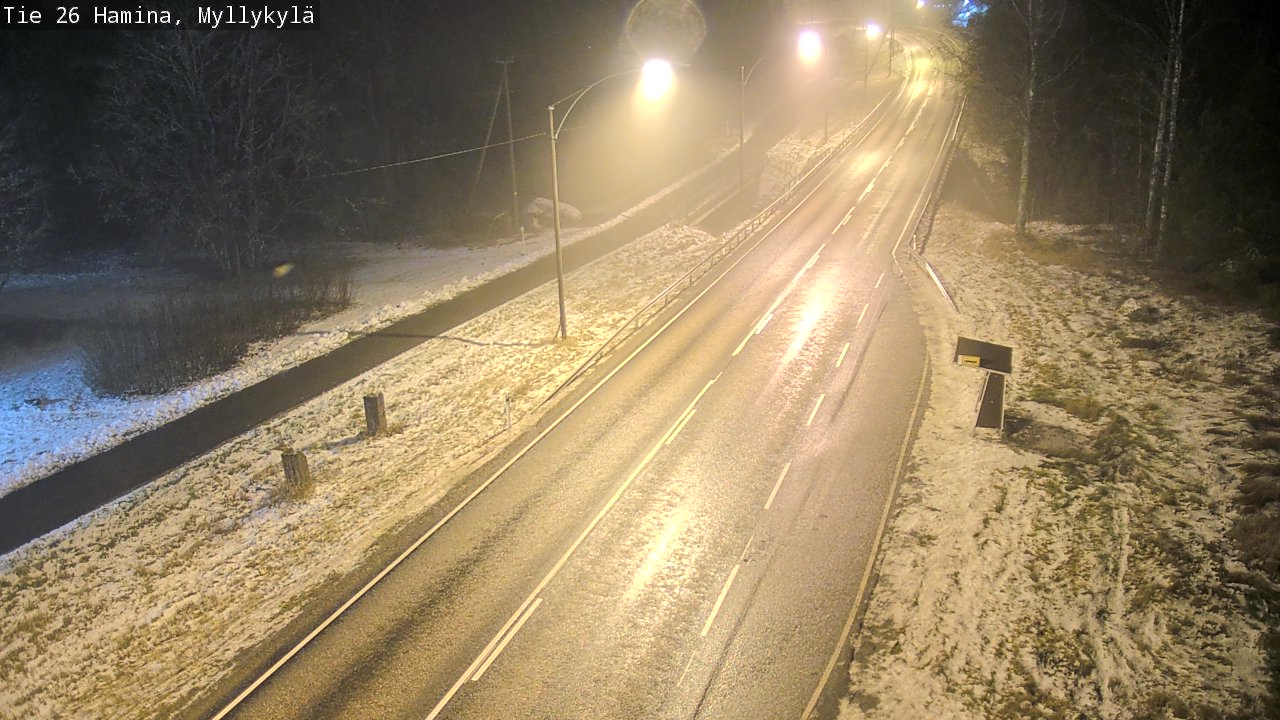 Weather Camera Image Väg 26 Hamina, Myllykylä, Hamina, Kymenlaakso