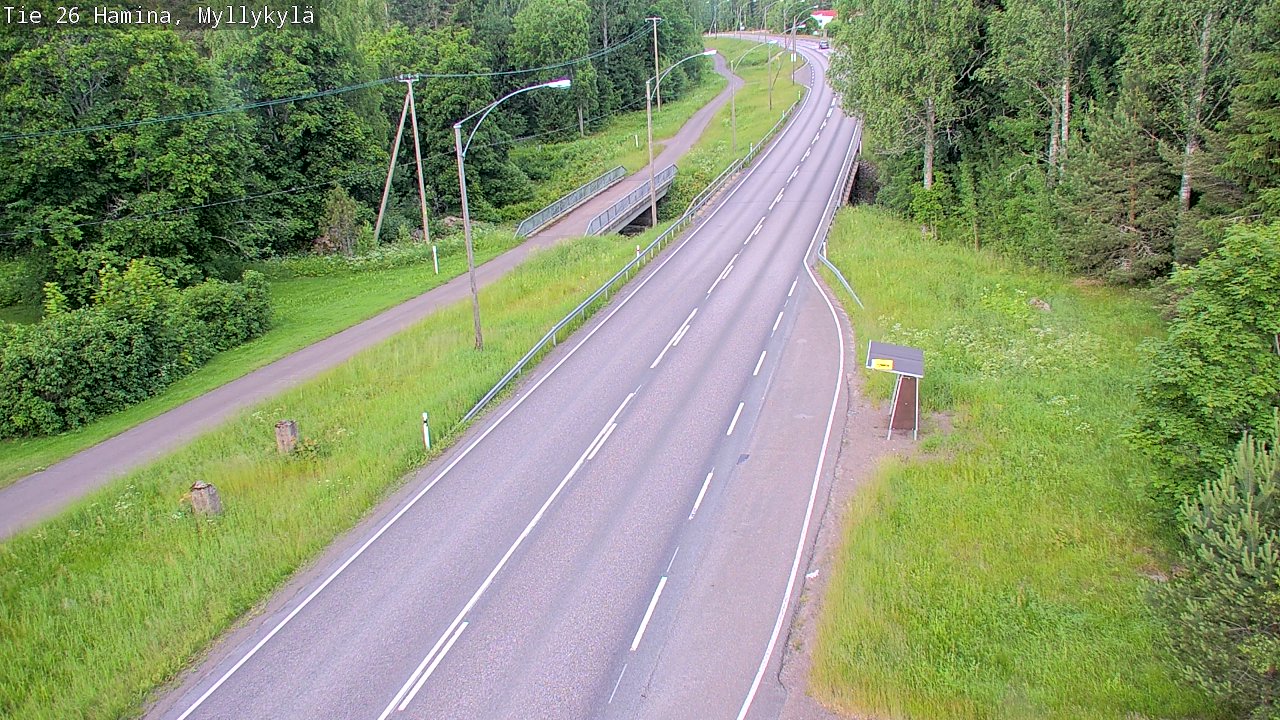 Weather Camera Image Väg 26 Hamina, Myllykylä, Hamina, Kymenlaakso
