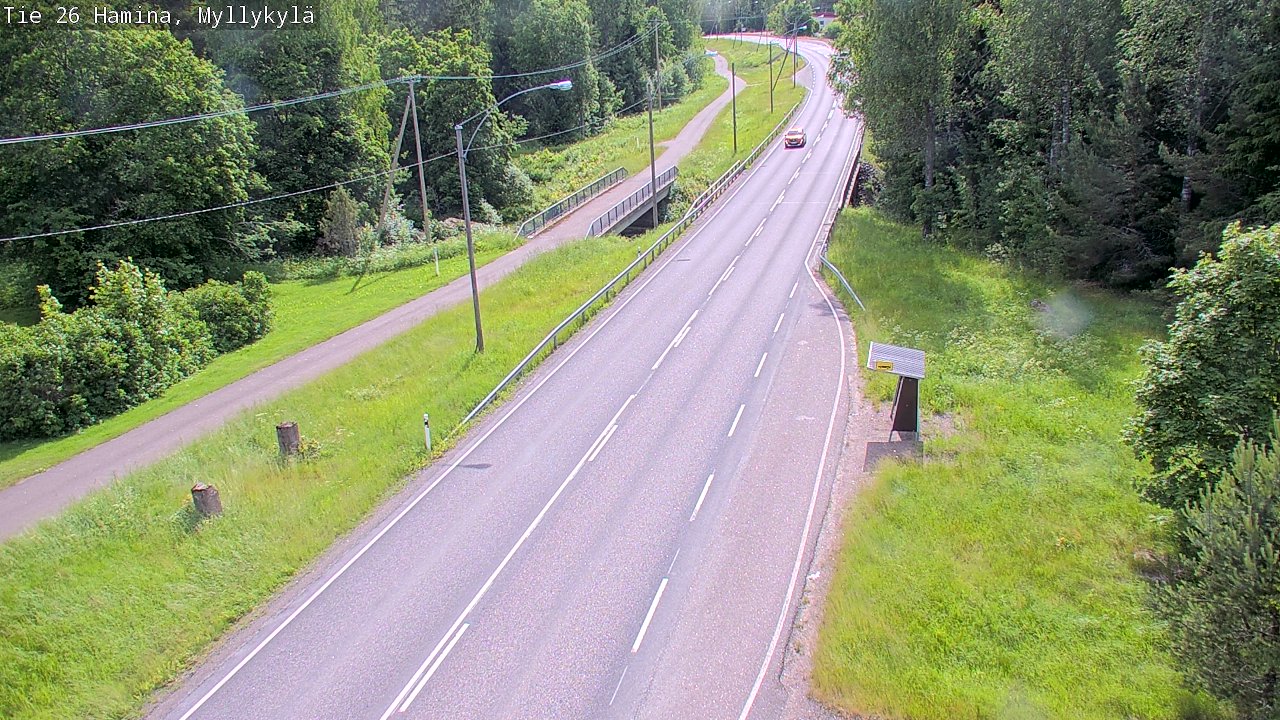 Weather Camera Image Väg 26 Hamina, Myllykylä, Hamina, Kymenlaakso