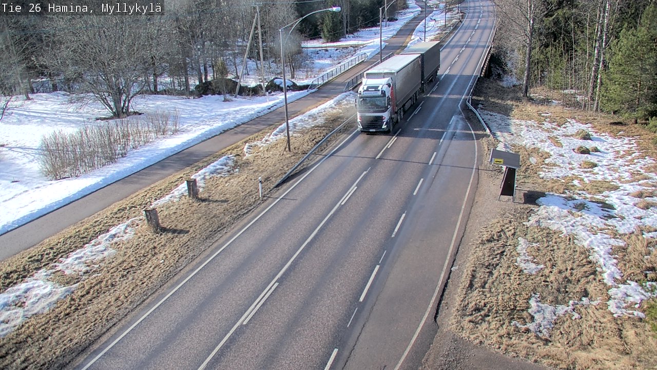 Weather Camera Image Väg 26 Hamina, Myllykylä, Hamina, Kymenlaakso
