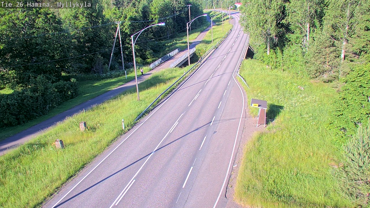 Weather Camera Image Väg 26 Hamina, Myllykylä, Hamina, Kymenlaakso