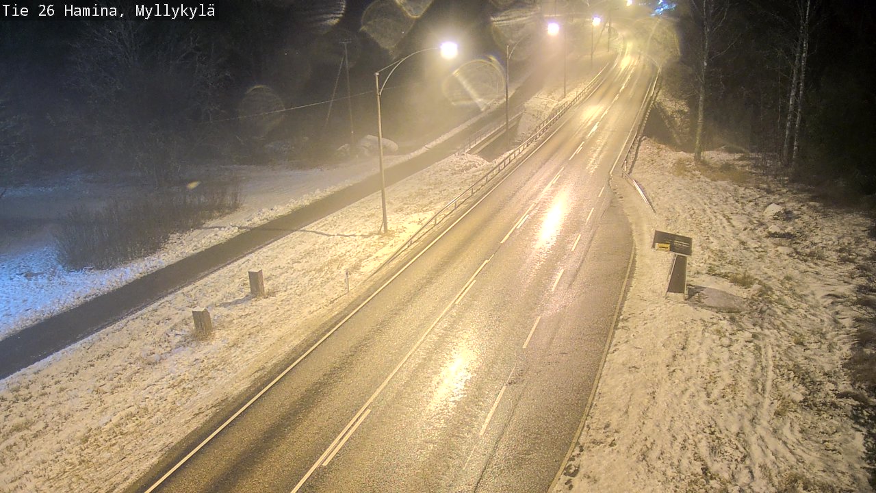 Weather Camera Image Väg 26 Hamina, Myllykylä, Hamina, Kymenlaakso