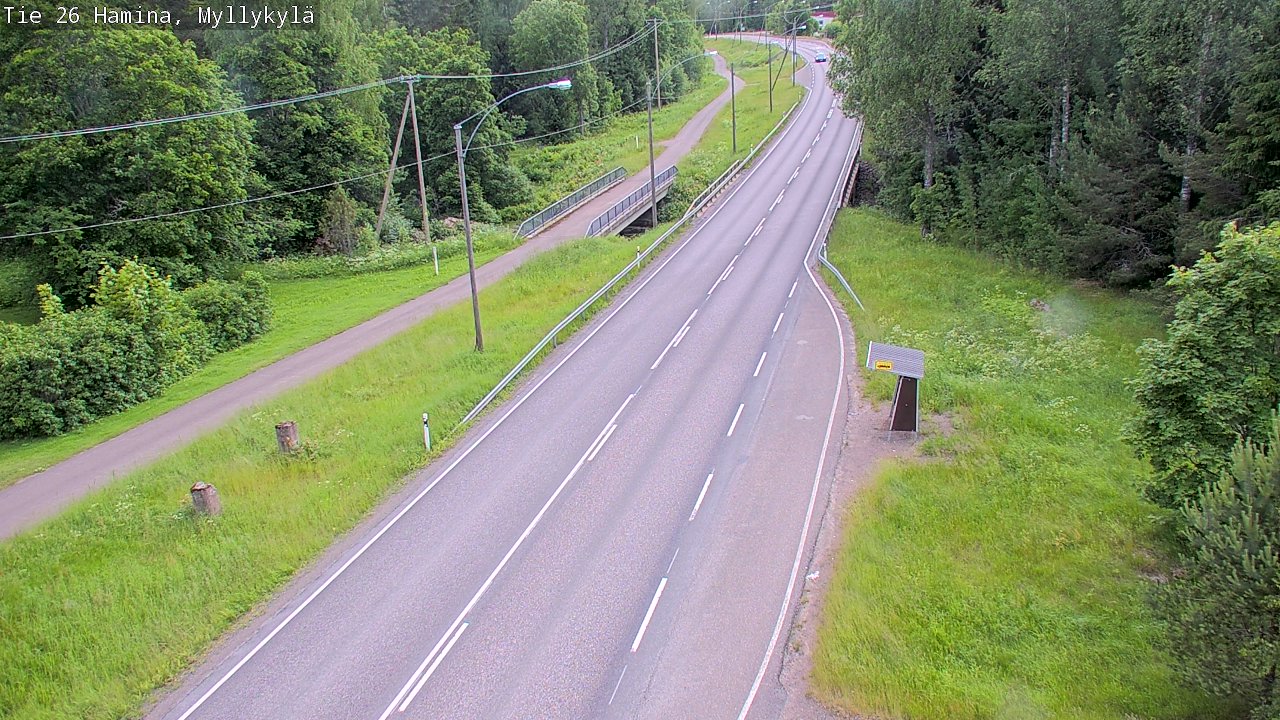 Weather Camera Image Väg 26 Hamina, Myllykylä, Hamina, Kymenlaakso