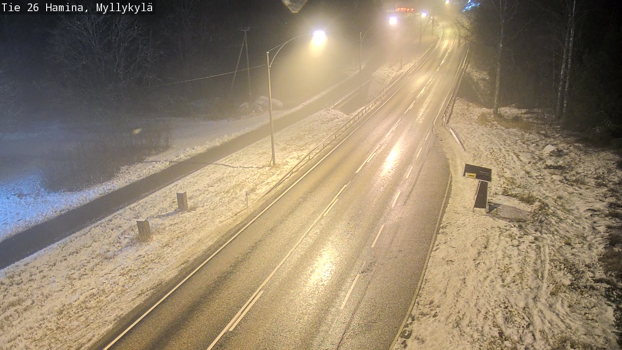 Weather Camera Image Väg 26 Hamina, Myllykylä, Hamina, Kymenlaakso