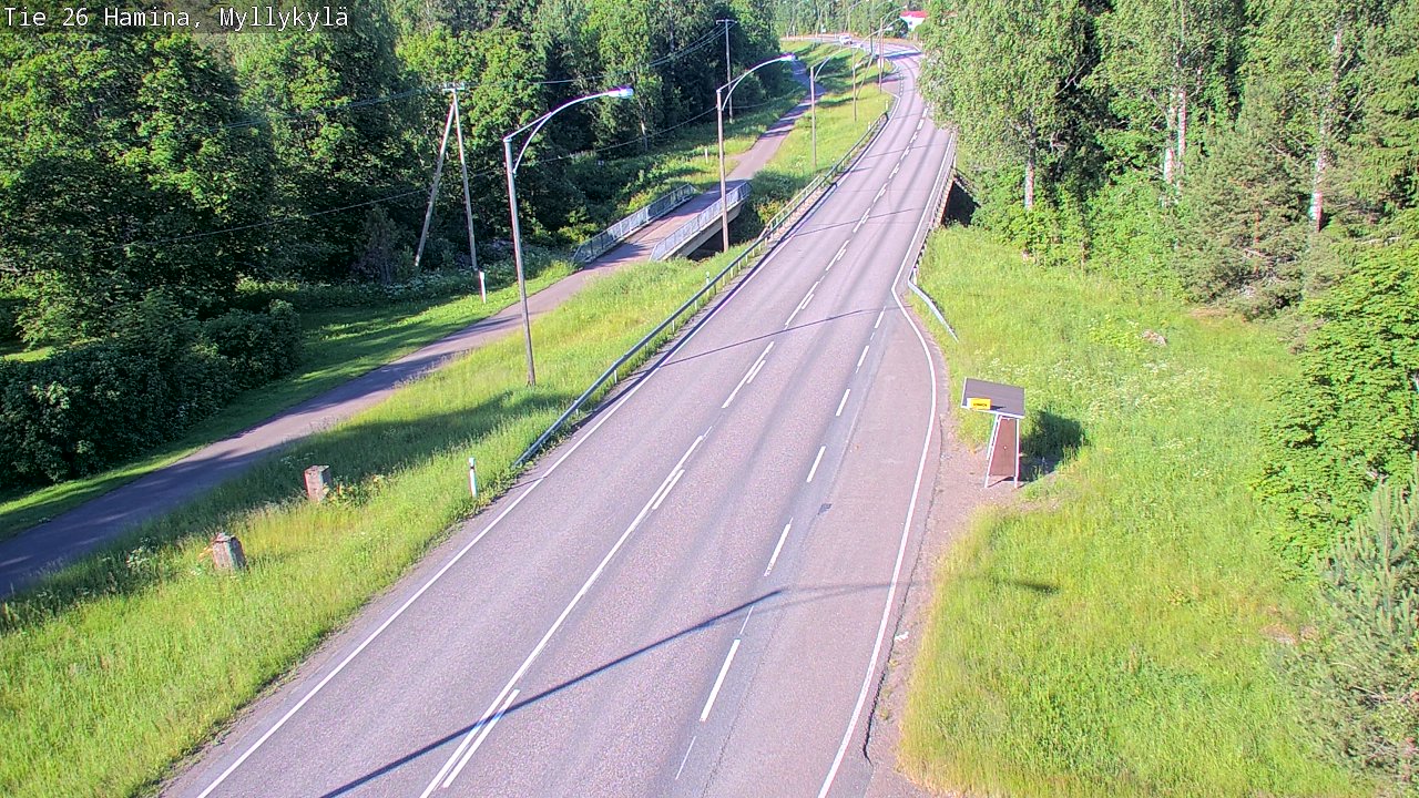 Weather Camera Image Väg 26 Hamina, Myllykylä, Hamina, Kymenlaakso