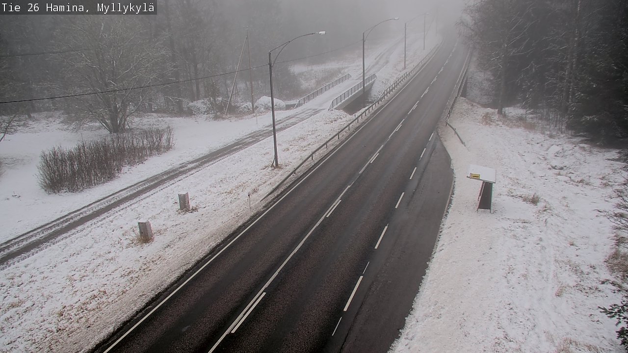 Weather Camera Image Väg 26 Hamina, Myllykylä, Hamina, Kymenlaakso