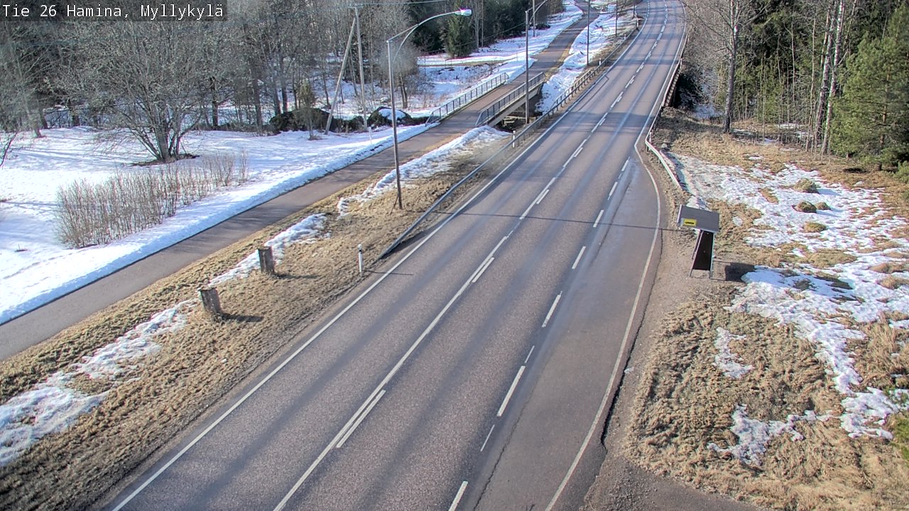 Weather Camera Image Väg 26 Hamina, Myllykylä, Hamina, Kymenlaakso
