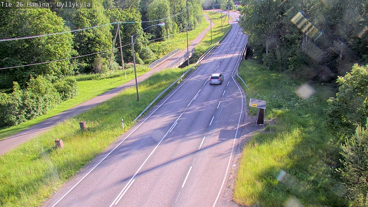 Weather Camera Image Väg 26 Hamina, Myllykylä, Hamina, Kymenlaakso