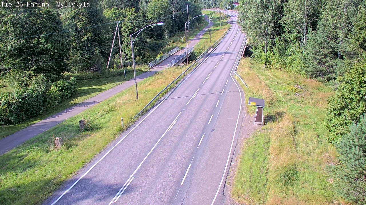 Weather Camera Image Road 26 Hamina, Myllykylä, Hamina, Kymenlaakso
