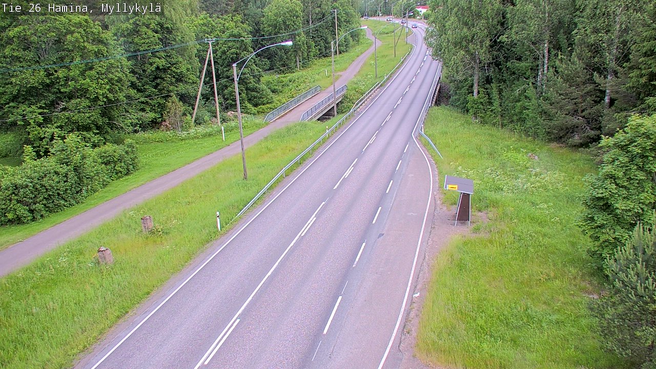 Weather Camera Image Väg 26 Hamina, Myllykylä, Hamina, Kymenlaakso