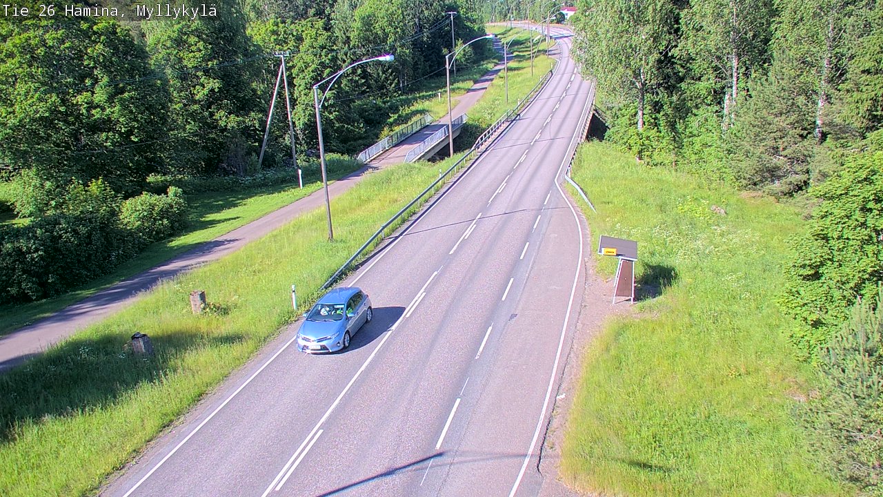 Weather Camera Image Väg 26 Hamina, Myllykylä, Hamina, Kymenlaakso