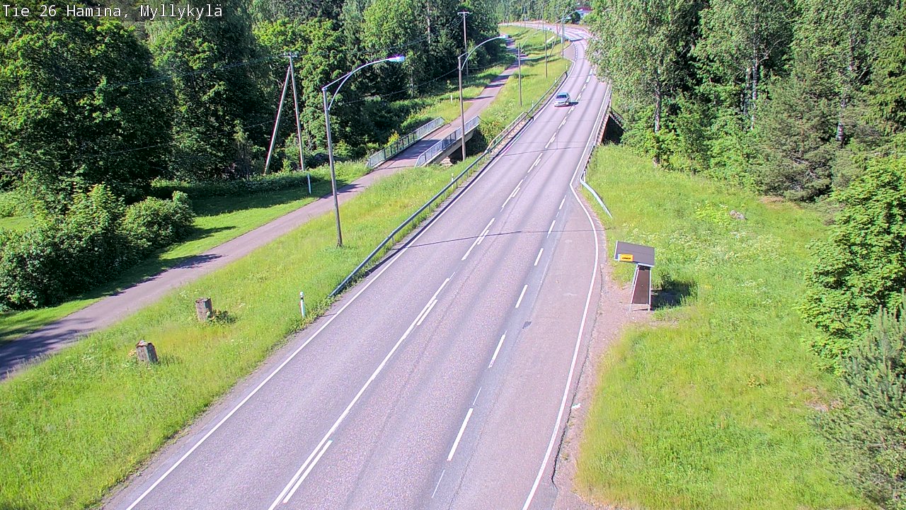 Weather Camera Image Väg 26 Hamina, Myllykylä, Hamina, Kymenlaakso