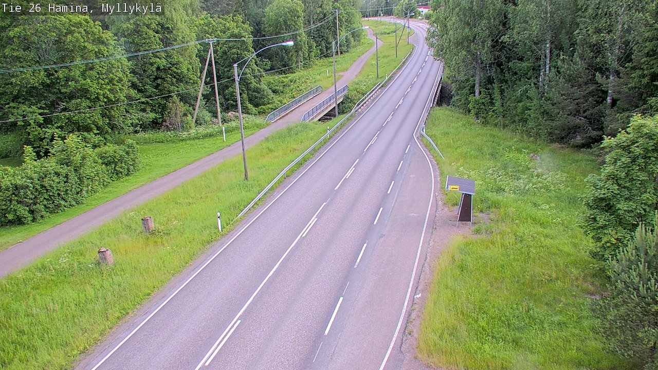 Weather Camera Image Väg 26 Hamina, Myllykylä, Hamina, Kymenlaakso