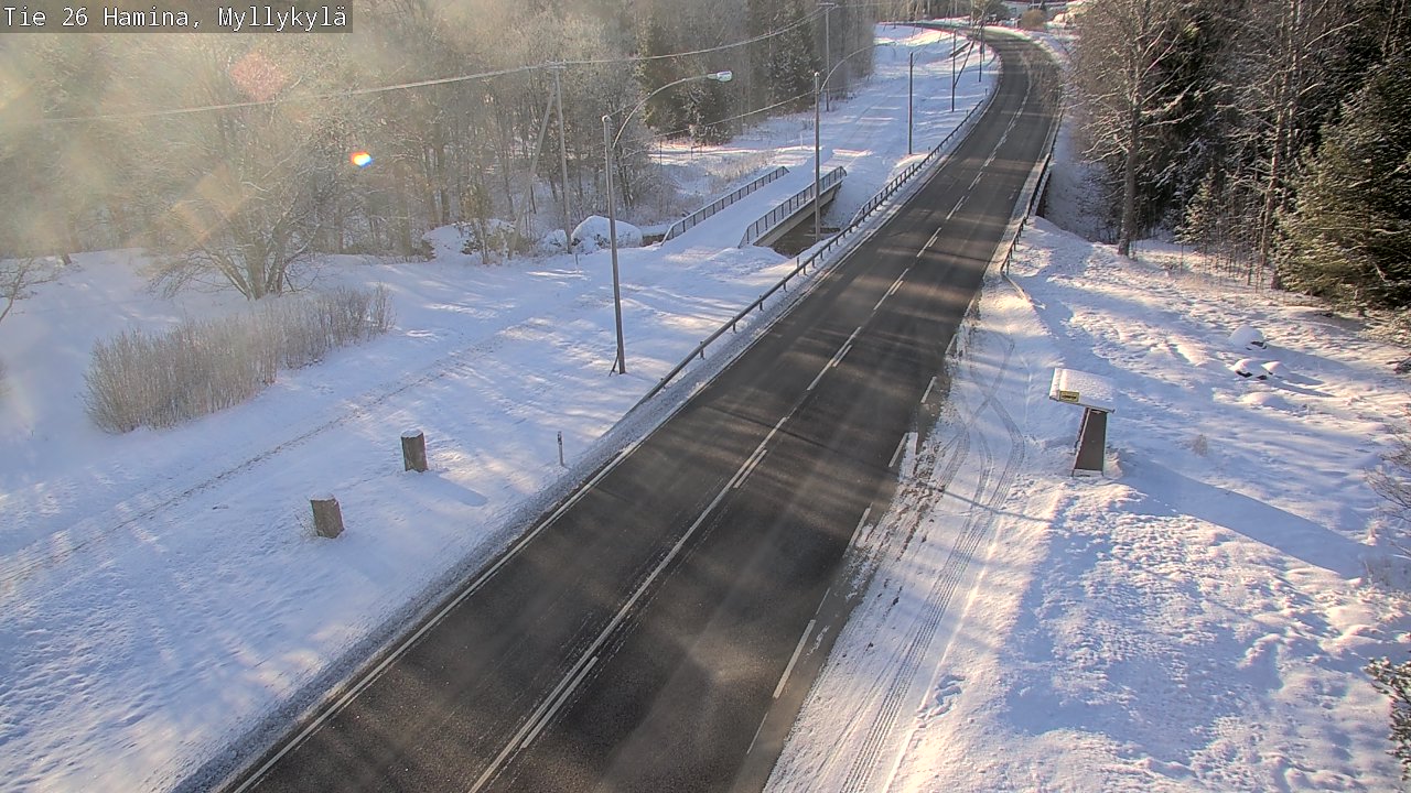 Weather Camera Image Väg 26 Hamina, Myllykylä, Hamina, Kymenlaakso