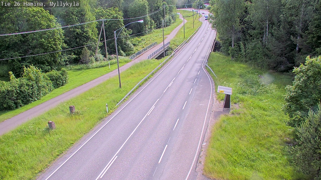 Weather Camera Image Väg 26 Hamina, Myllykylä, Hamina, Kymenlaakso