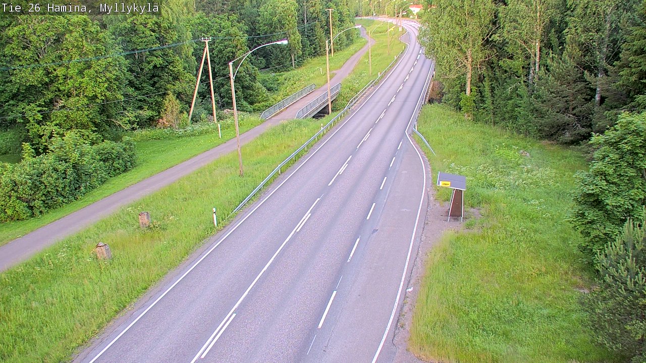 Weather Camera Image Väg 26 Hamina, Myllykylä, Hamina, Kymenlaakso