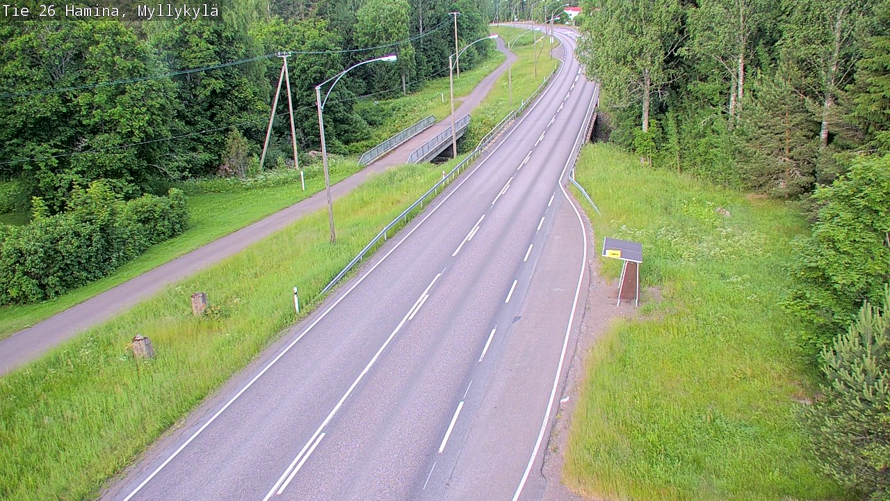 Weather Camera Image Väg 26 Hamina, Myllykylä, Hamina, Kymenlaakso