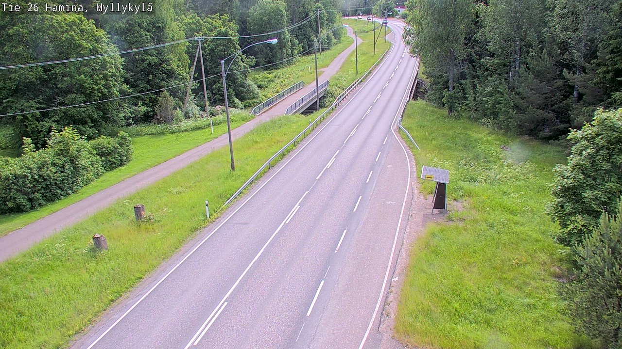 Weather Camera Image Väg 26 Hamina, Myllykylä, Hamina, Kymenlaakso