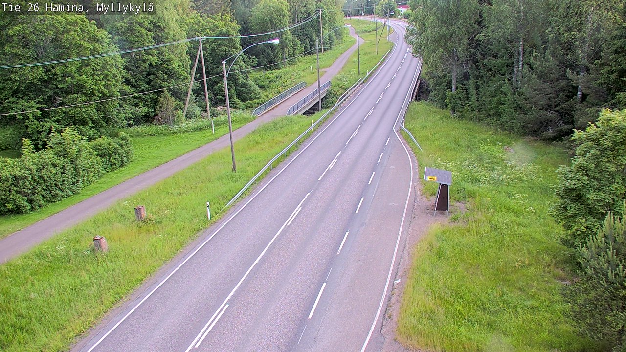 Weather Camera Image Väg 26 Hamina, Myllykylä, Hamina, Kymenlaakso