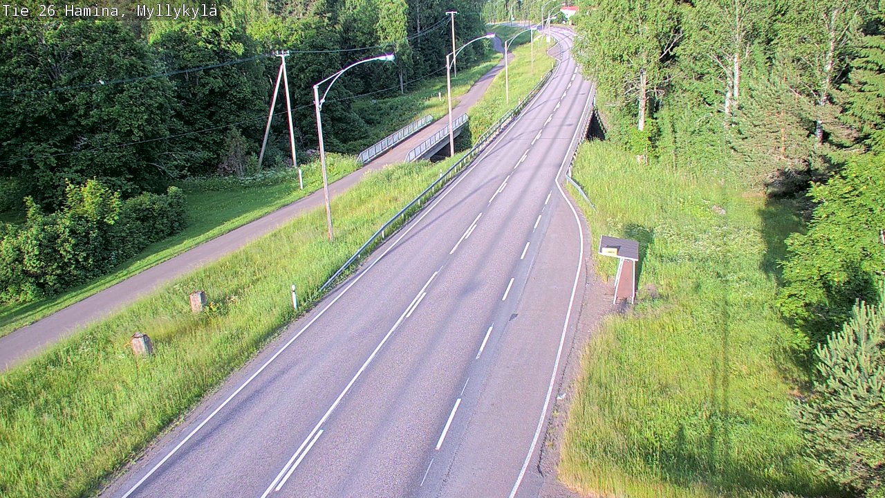 Weather Camera Image Väg 26 Hamina, Myllykylä, Hamina, Kymenlaakso