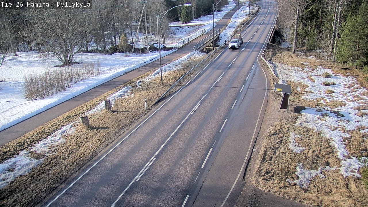 Weather Camera Image Väg 26 Hamina, Myllykylä, Hamina, Kymenlaakso