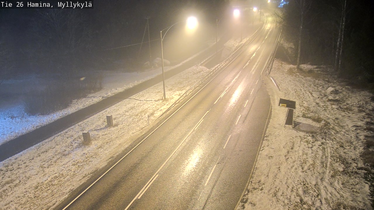 Weather Camera Image Väg 26 Hamina, Myllykylä, Hamina, Kymenlaakso