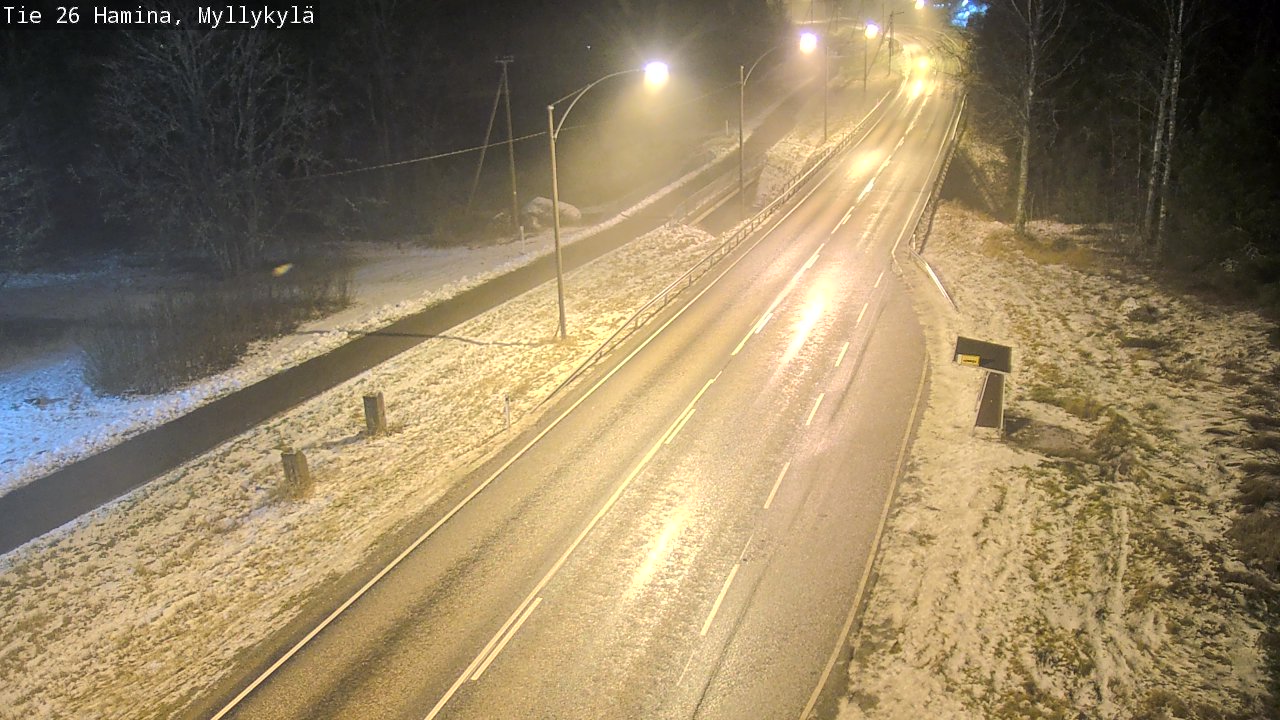 Weather Camera Image Väg 26 Hamina, Myllykylä, Hamina, Kymenlaakso