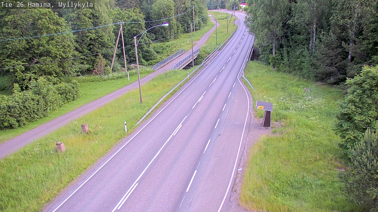 Weather Camera Image Väg 26 Hamina, Myllykylä, Hamina, Kymenlaakso