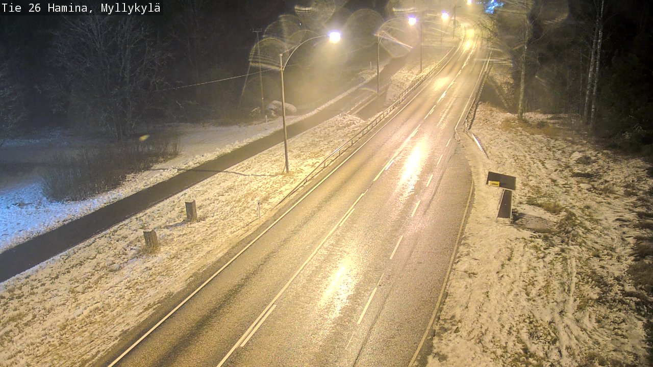 Weather Camera Image Väg 26 Hamina, Myllykylä, Hamina, Kymenlaakso