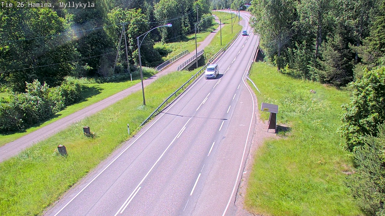 Weather Camera Image Väg 26 Hamina, Myllykylä, Hamina, Kymenlaakso