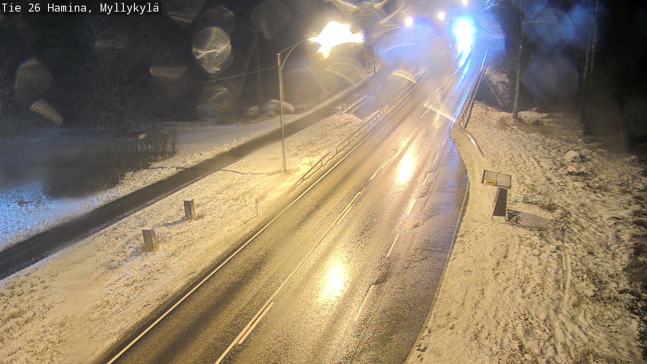 Weather Camera Image Väg 26 Hamina, Myllykylä, Hamina, Kymenlaakso