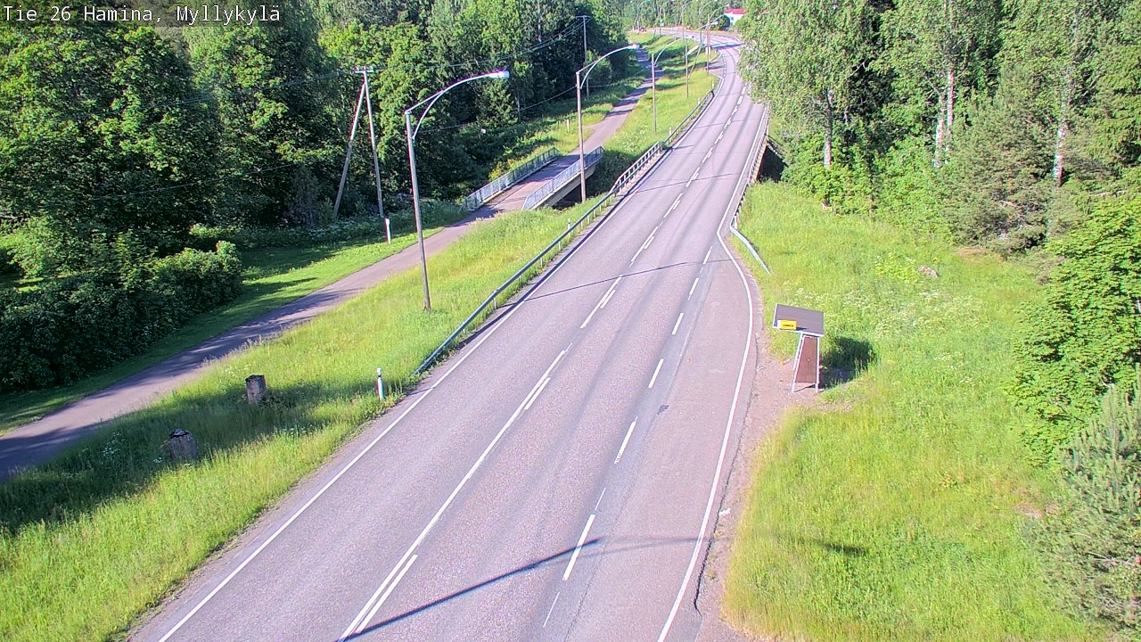 Weather Camera Image Väg 26 Hamina, Myllykylä, Hamina, Kymenlaakso