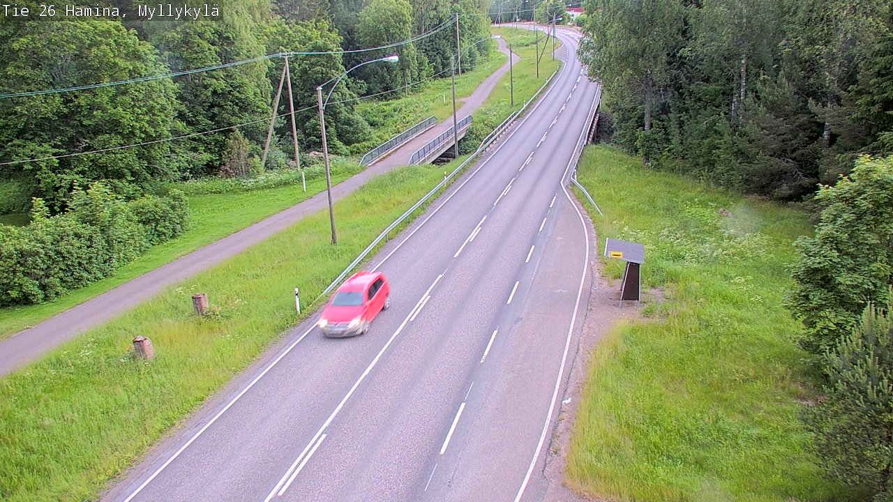 Weather Camera Image Väg 26 Hamina, Myllykylä, Hamina, Kymenlaakso