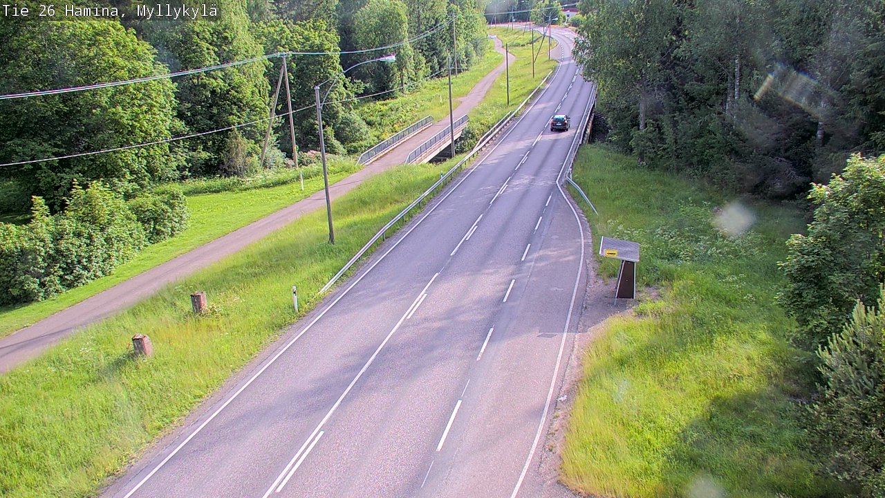 Weather Camera Image Väg 26 Hamina, Myllykylä, Hamina, Kymenlaakso