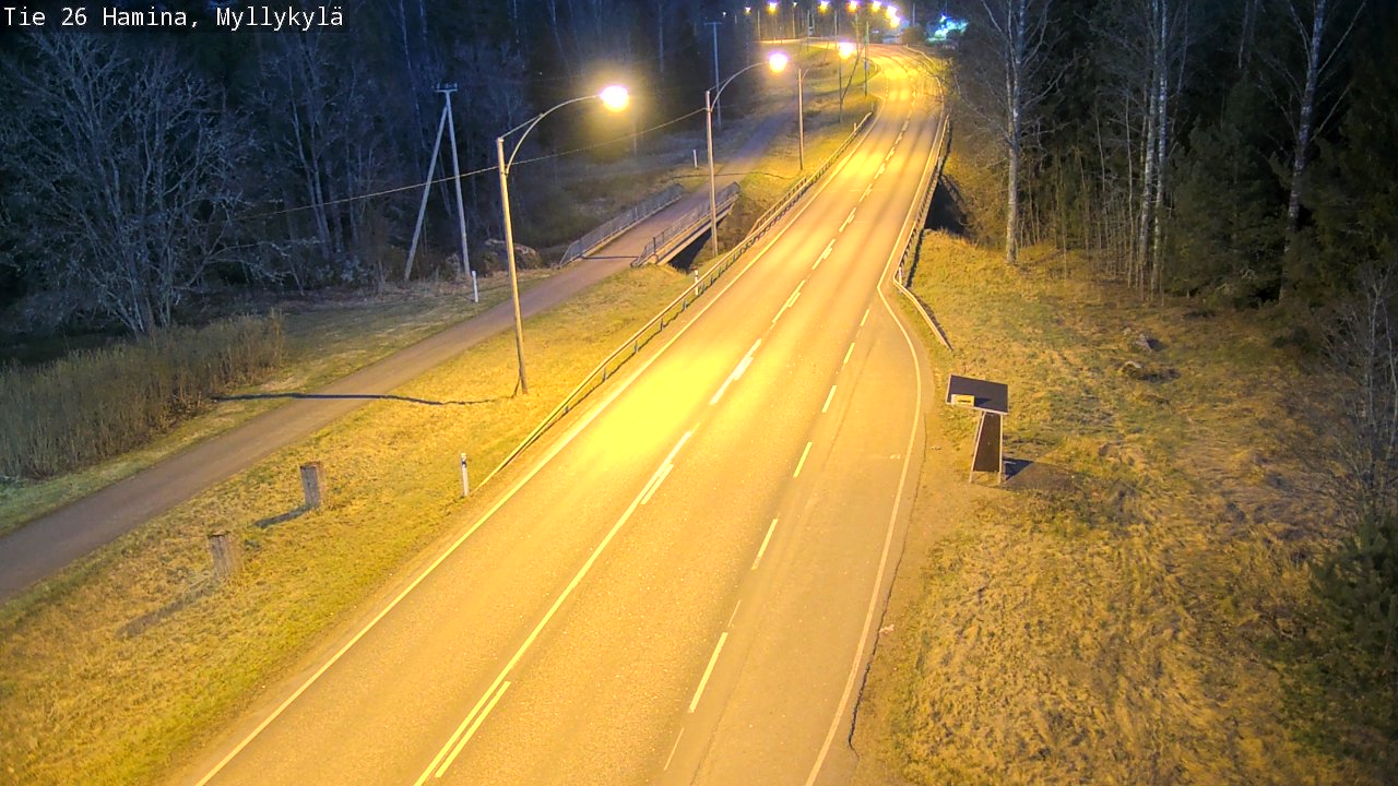 Weather Camera Image Väg 26 Hamina, Myllykylä, Hamina, Kymenlaakso