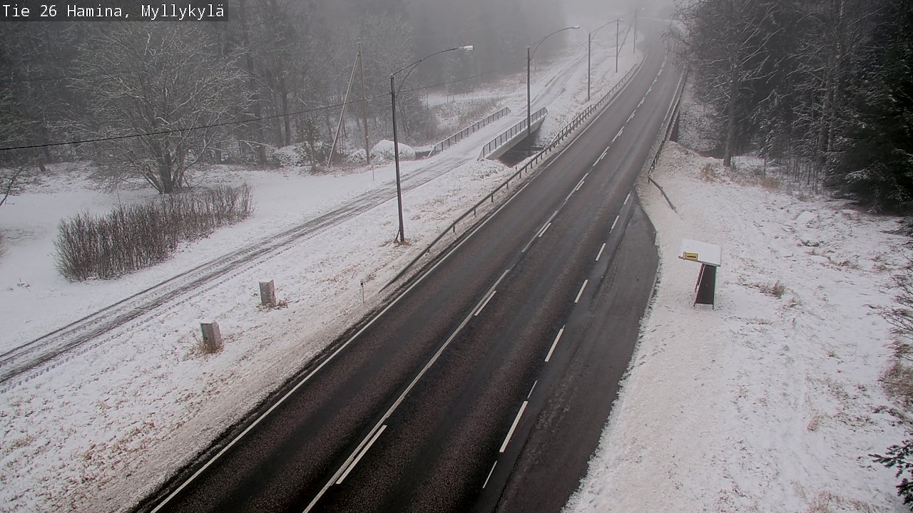 Weather Camera Image Väg 26 Hamina, Myllykylä, Hamina, Kymenlaakso