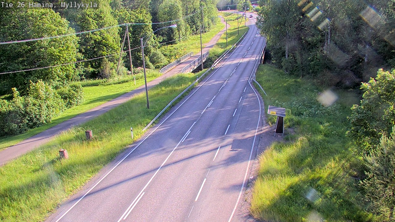 Weather Camera Image Väg 26 Hamina, Myllykylä, Hamina, Kymenlaakso