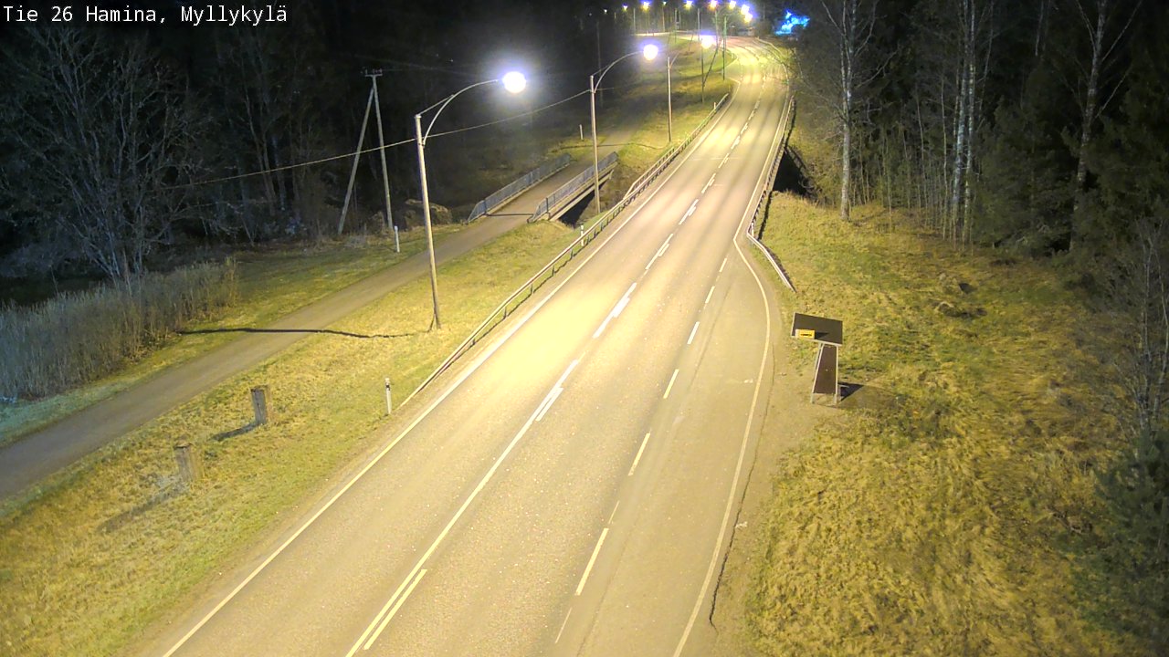 Weather Camera Image Väg 26 Hamina, Myllykylä, Hamina, Kymenlaakso