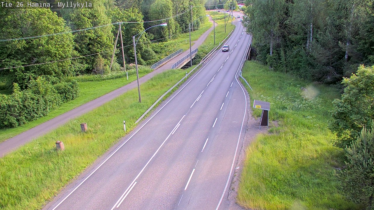 Weather Camera Image Väg 26 Hamina, Myllykylä, Hamina, Kymenlaakso