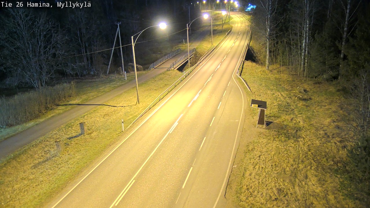 Weather Camera Image Väg 26 Hamina, Myllykylä, Hamina, Kymenlaakso
