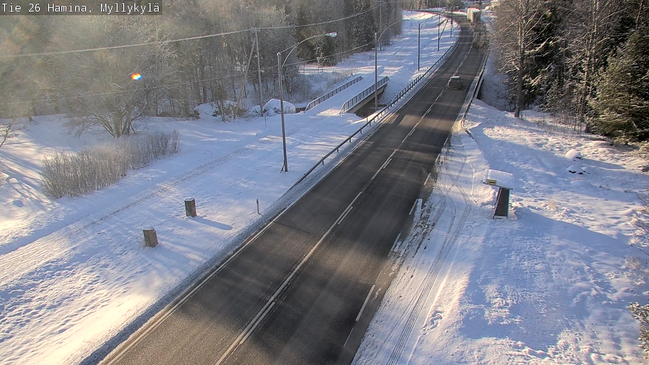 Weather Camera Image Road 26 Hamina, Myllykylä, Hamina, Kymenlaakso