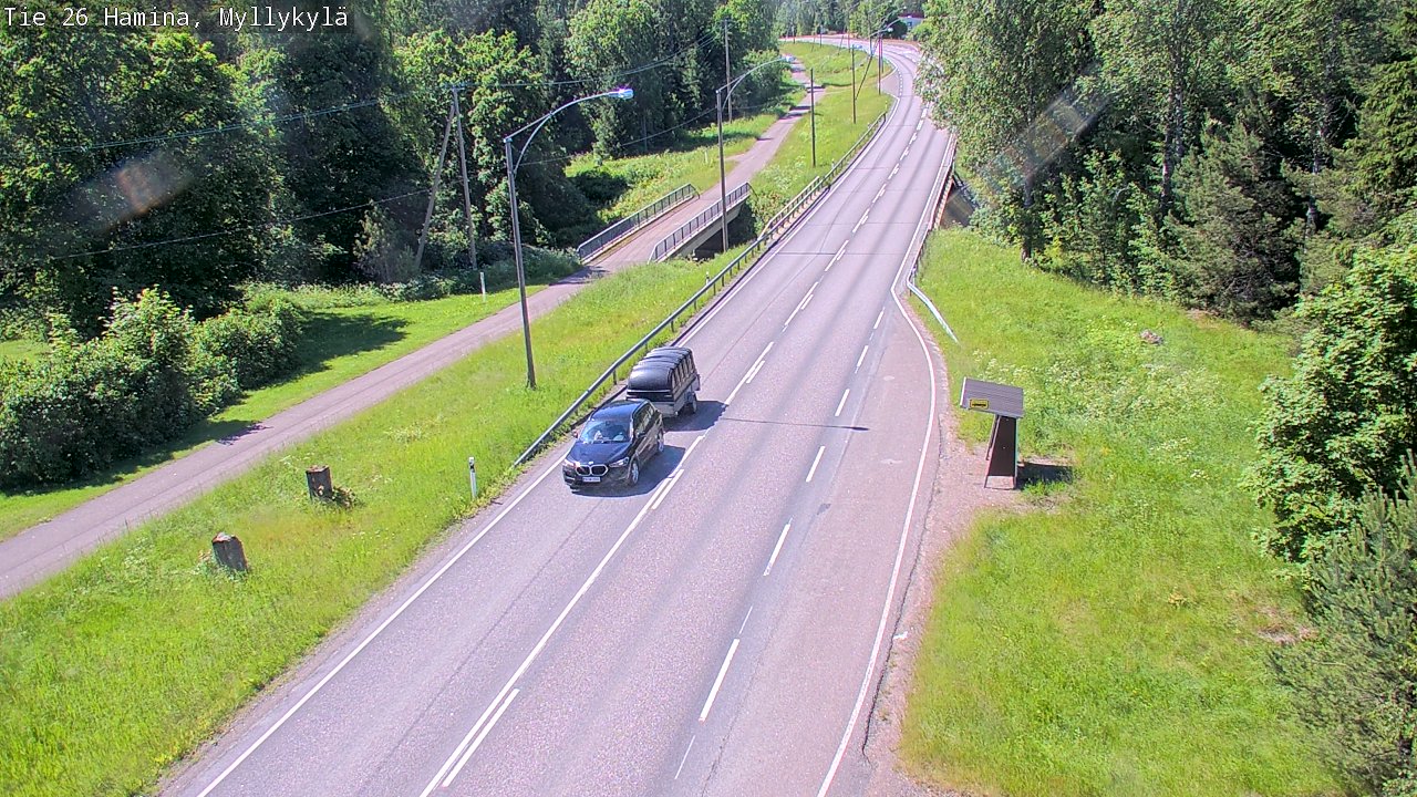 Weather Camera Image Väg 26 Hamina, Myllykylä, Hamina, Kymenlaakso