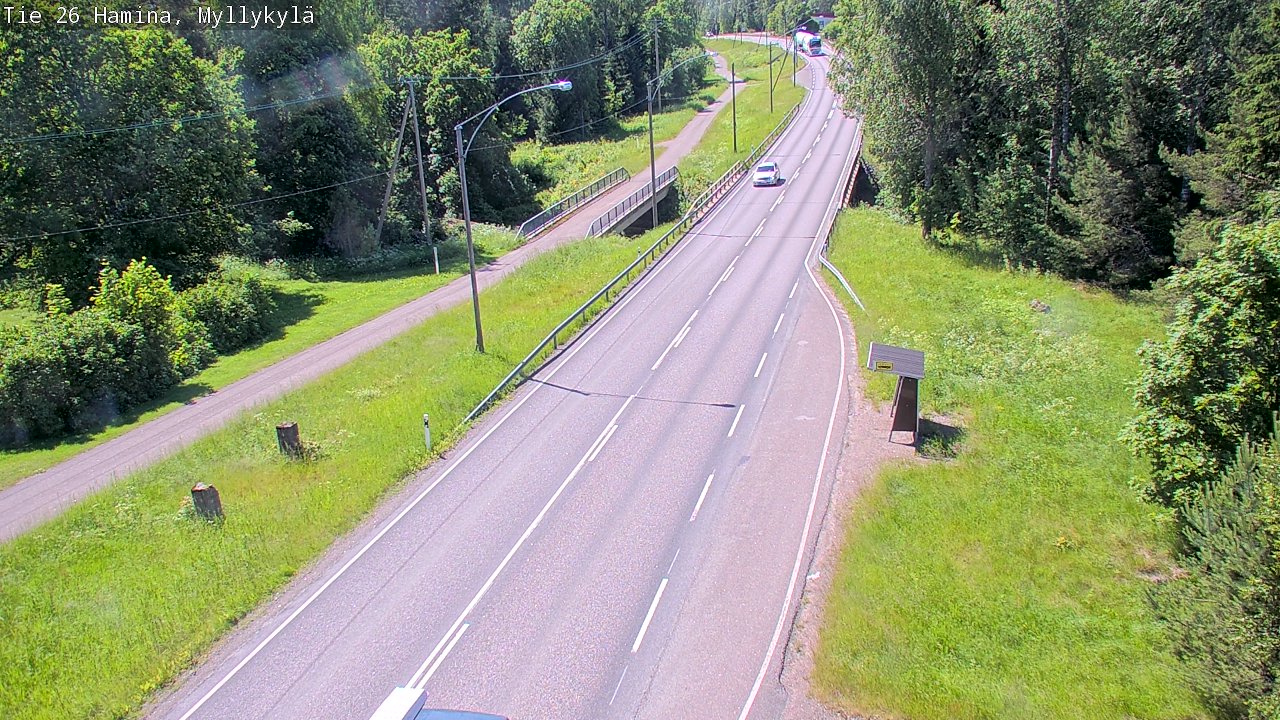 Weather Camera Image Väg 26 Hamina, Myllykylä, Hamina, Kymenlaakso
