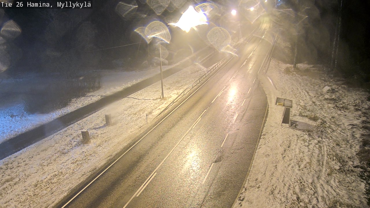 Weather Camera Image Väg 26 Hamina, Myllykylä, Hamina, Kymenlaakso