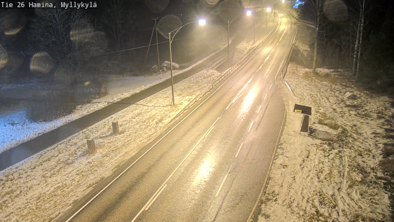 Weather Camera Image Väg 26 Hamina, Myllykylä, Hamina, Kymenlaakso