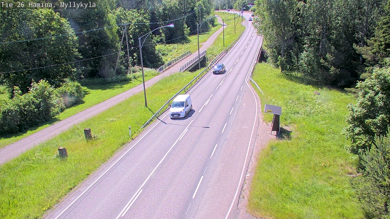 Weather Camera Image Väg 26 Hamina, Myllykylä, Hamina, Kymenlaakso