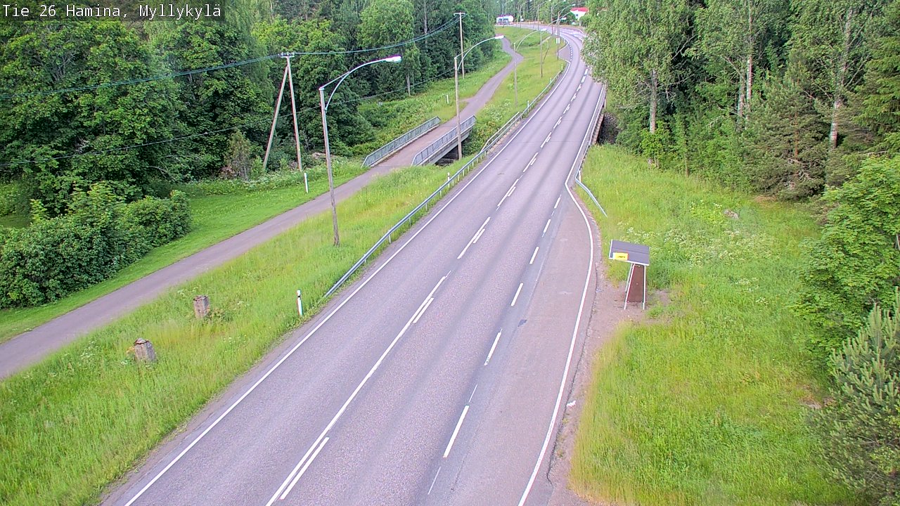 Weather Camera Image Väg 26 Hamina, Myllykylä, Hamina, Kymenlaakso