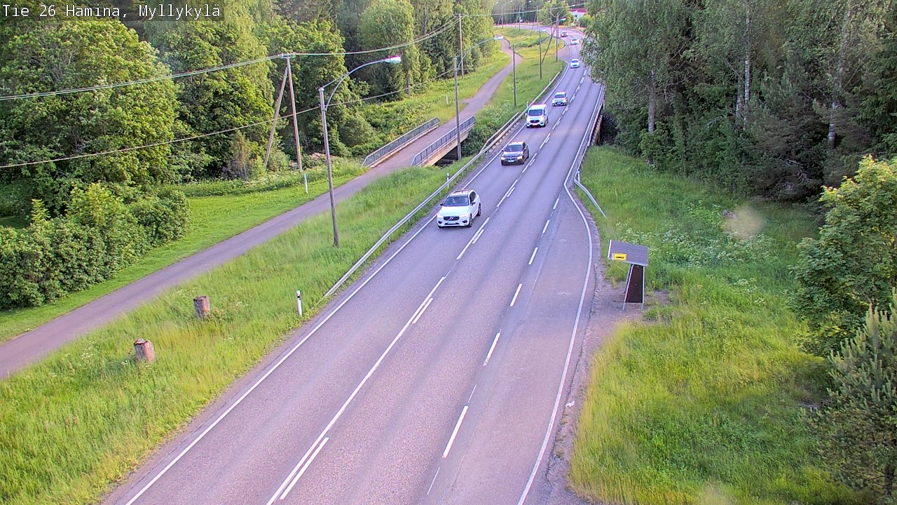 Weather Camera Image Väg 26 Hamina, Myllykylä, Hamina, Kymenlaakso
