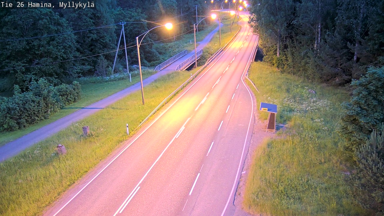 Weather Camera Image Väg 26 Hamina, Myllykylä, Hamina, Kymenlaakso